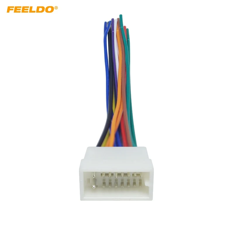 FEELDO Car 16pin Wire Harness Plug Cable Female Connector For MITSUBISHI/GALANT Clarion Car Radio Stereo #1670