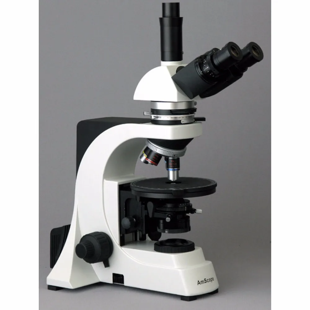 Infinity Polarizing Trinocular Microscope--AmScope Supplies Infinity Polarizing Trinocular Microscope 40X-1200X