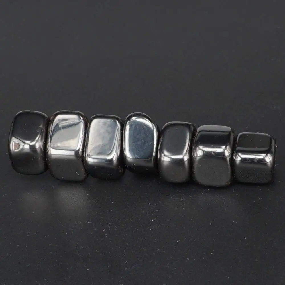 Black Lodestone Magnetite Tumbled Stone Wicca, Message Reiki Crystal Healing 7Pc