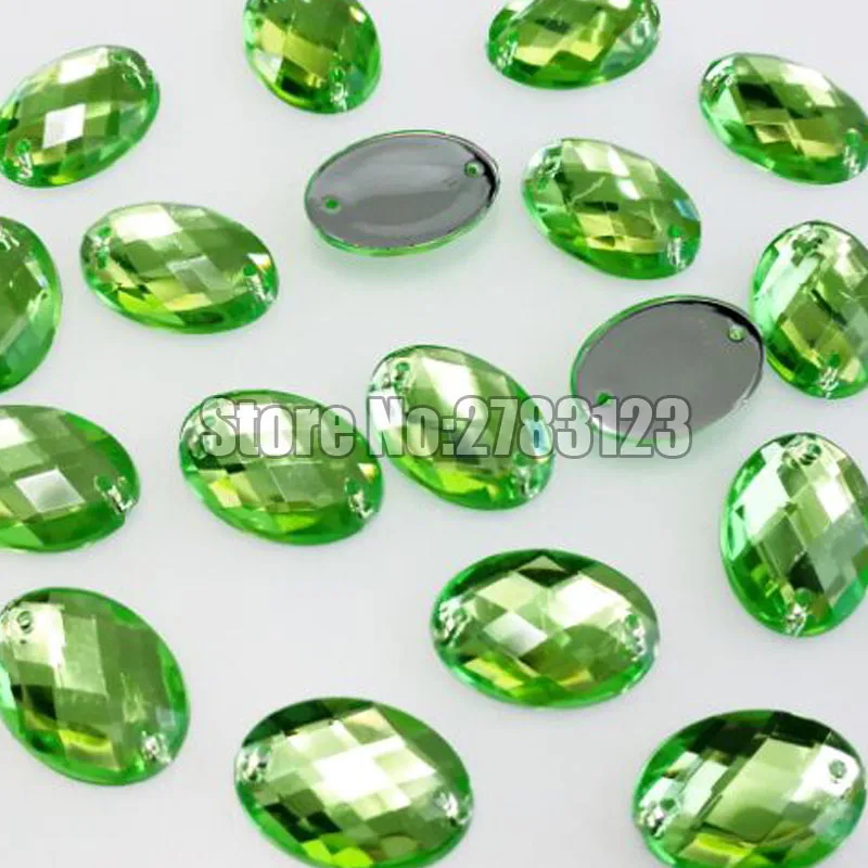 oval shape High quality Acryl sew on rhinestones with two holes,diy/clothing accessories SWYT124