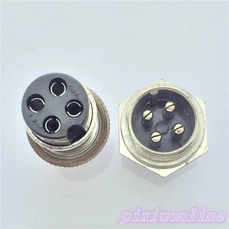 1set GX16 4 Pin Male Female Diameter 16mm L72 Circular Connector Aviation Socket Plug Wire Panel Connector High Quality