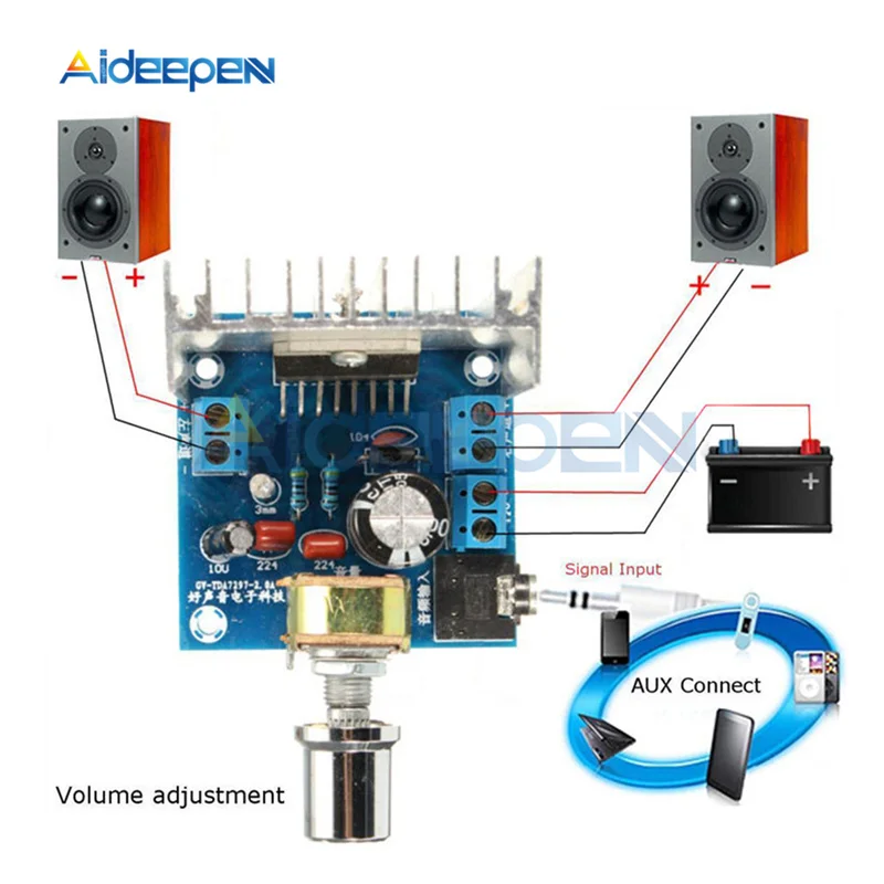 TDA7297 Version B Amplifier Board AC/DC 12V 2x15W Digital Audio Dual Channel Stereo Module 15W+15W DC 9V-15V 4-8Ω A Version