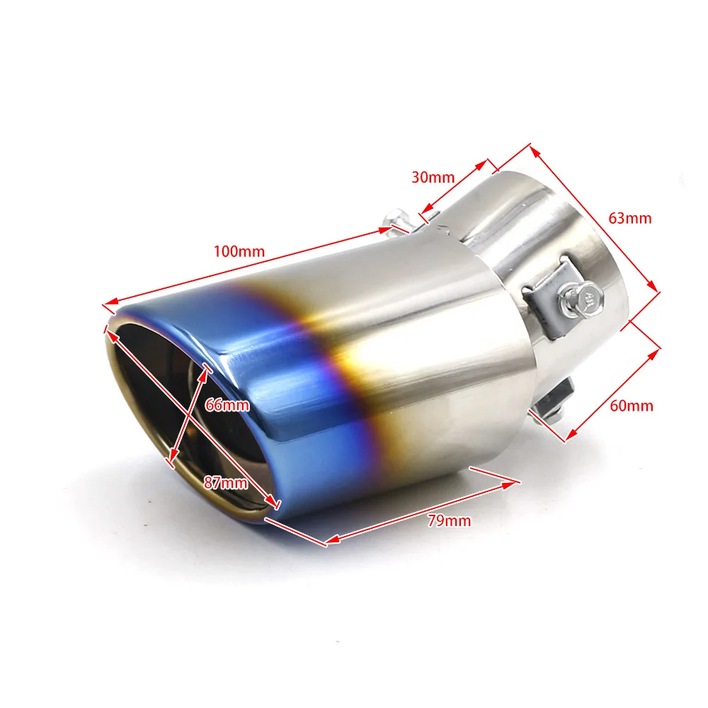 Universal Car Exhaust Muffler Tip Straight /Elbow Aluminum Pipe Modified Tail Throat Liner Pipe Exhaust System TT101197