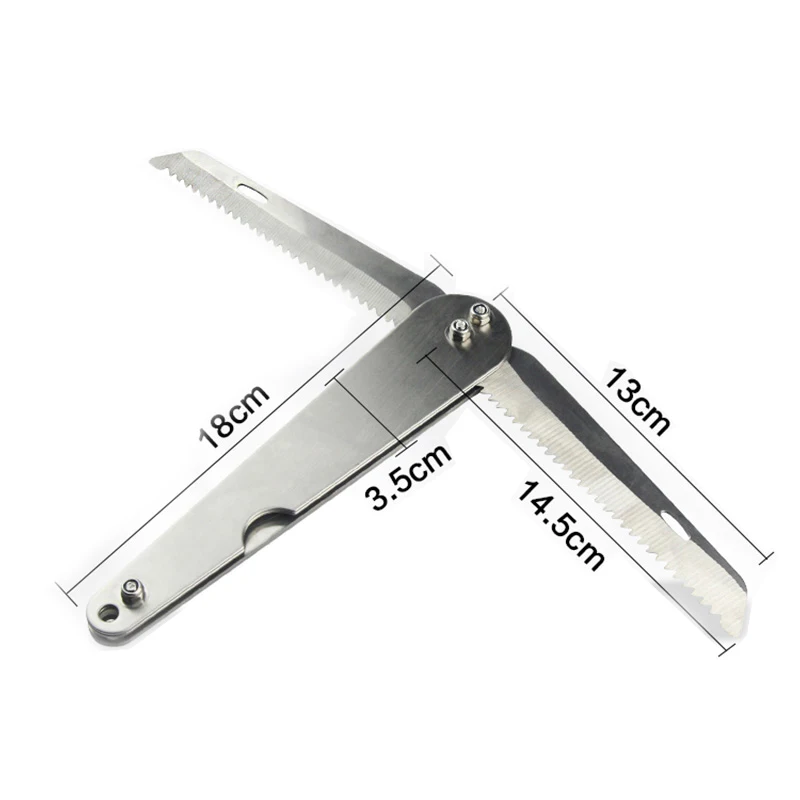 Cuchillo Plegable Acero Inoxidable Pesca con Cuerda Seguridad 10M - imagen 2