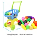 Carrito azul con comida