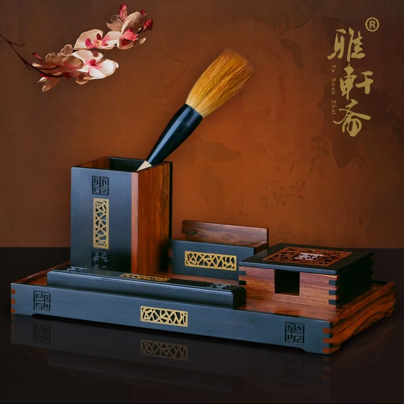 TZ pen gift set Ebony Wood rosewood Zhai wood crafts business office creative ornaments