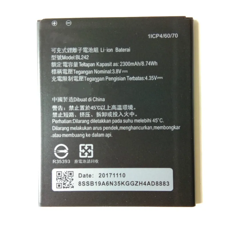 Westrock 2300 мАч BL242 батарея для Lenovo K3 K30-W K30-T A6000 A3860 A3580 A3900 A6010 A6010 Plus сотовый телефон