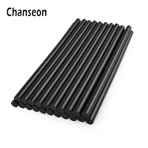 Chanseon 접착제 총 액세서리 스틱 접착제 DIY 수리 도구 20 개/몫 7mm 150mm 블랙 핫 멜트 접착제 스틱
