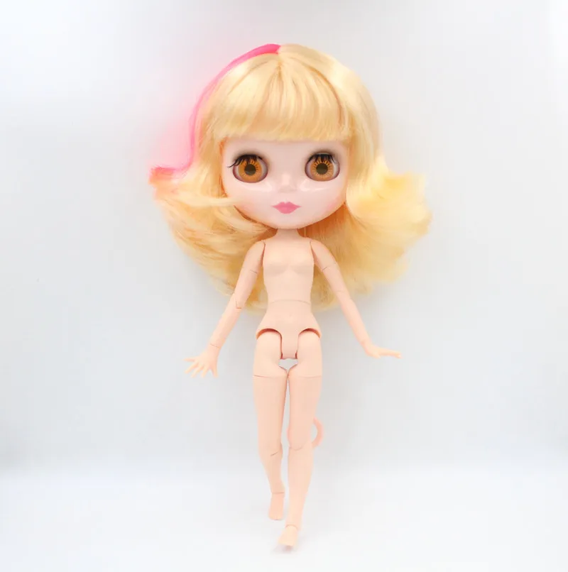 

Free Shipping big discount RBL-651J DIY Nude Blyth doll birthday gift for girl 4color big eye doll with beautiful Hair cute toy