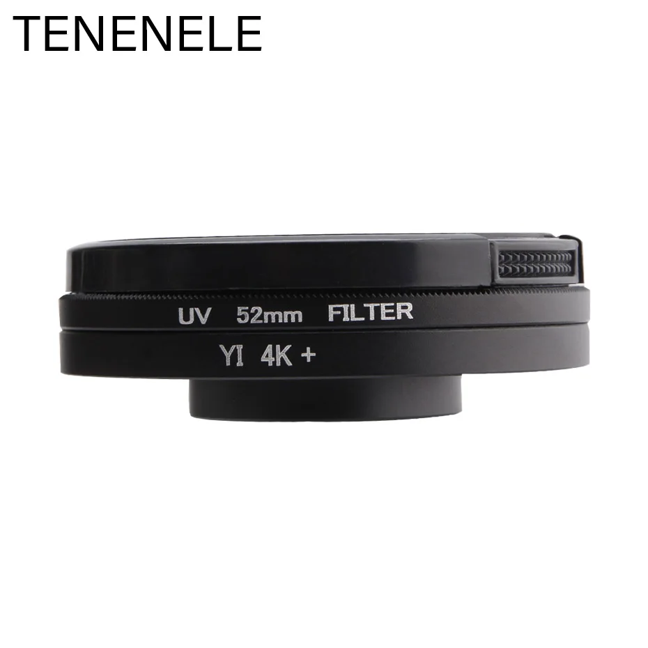 TENENELE 52mm XiaoYi I Filtri Della Fotocamera Cap + Filtro UV + Anello Adattatore Set Per Xiaomi Yi Lite 4 k plus + di Azione di Sport Della Macchina Fotografica Accessori