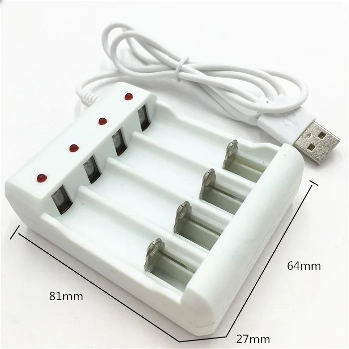 The new 1.2 V AA/AAA ni-mh/ni-cd battery charger USB4 slot charger