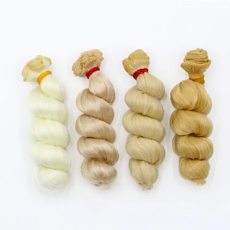 Msiredoll bjd wig Accessories 1piece 15*100CM doll hair for 1/3 1/4 1/6 1/12 Natural Color Curly doll hair diy Free shipping