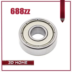 Hot Sale!!! 10 Pcs 16mm x 8mm x 5mm Steel Shielded Deep Groove Ball Bearing 688ZZ Excellent Quality for 3D printer for CNC