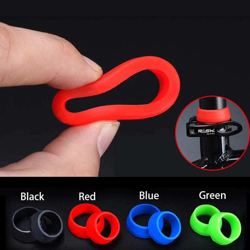 Risk MTB Bike Seat Post Waterproof Rubber Ring Silicone Dust Cover for Φ25-35mm Mountain Road Bicycle Seatpost Tube Protector