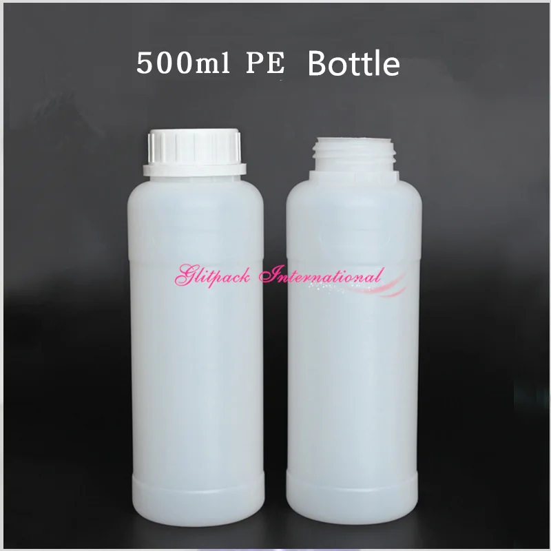 

20pcs 500ml liquid oil plastic bottle HDPE 16oz PE empty plastic containers polyethylene terephthalate bottles narrow mouth