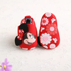 Disney Fashion Mickey New Autumn Winter Baby Shoes Girls First Walkers Newborn Shoes 0-18M Shoes First Walkers