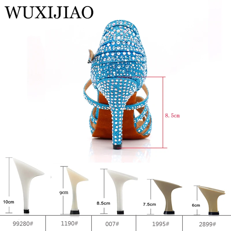 WUXIJIAO Dance shoes girl dance hall Latin dance shoes women\'s shoes salsa shoes  women\'s shoes comfortable soft bottom 5-10CM