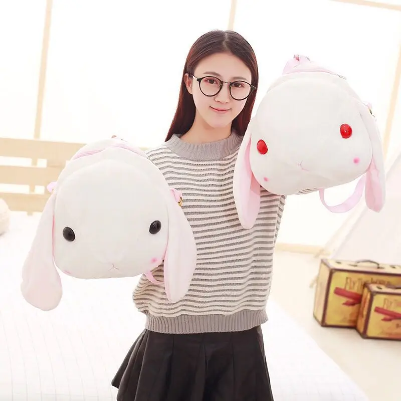 Cute Plush Rabbit Backpack Japanese Kawaii Bunny Backpack Stuffed Rabbit Toy Children School Bag Gift Kids Toy For Little Girl