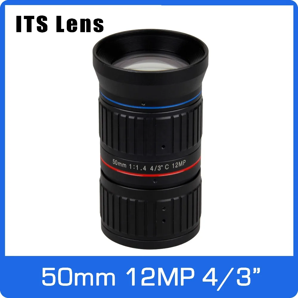 

4/3 inch 12MP ITS Ultra 4K Lens 50mm Starlight F1.4 C Mount For Electronic Police or Traffic Camera
