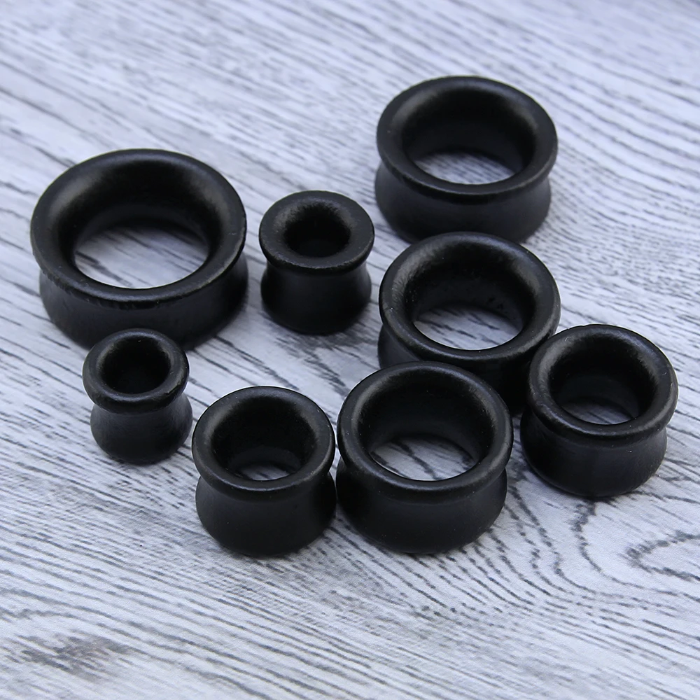 8-25mm Black Wood Plugs Body Jewelry Wooden Plugs For Ears Ear Gauges Tunel Piercing Ear Stretchers Plugs And Tunnels Wood 10mm