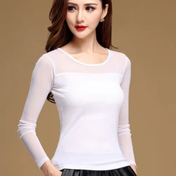 Tops Womens Spring Autumn Blouse Shirt Elegant Stretch White Blusas Tops and Blouses For Women New Fashion Plus Size Shirts