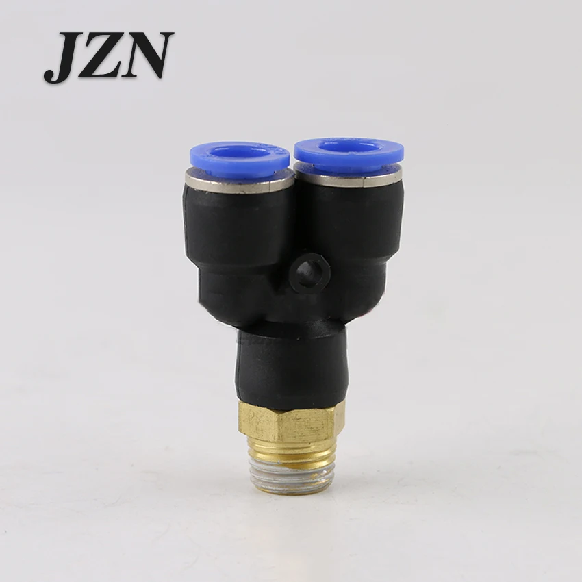 (10 шт.) Через пневматические быстро вставные фитинги для труб из искусственной кожи PX10-03, резьба Y, трехходовой, 4-M5/6-01/8-02/12-04