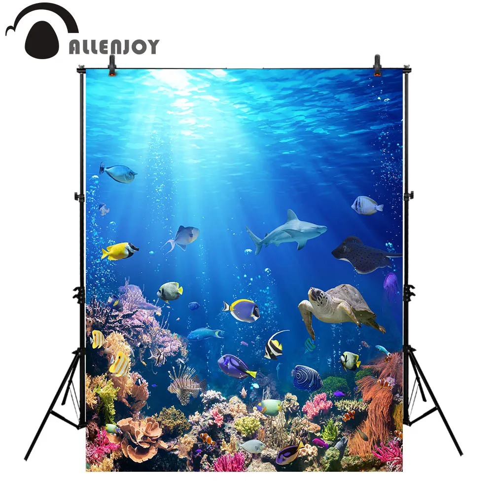 Allenjoy unterwasser natürliche szene fotografie hintergrund korallen riff tropische fische hintergrund photobooth photo foto studio