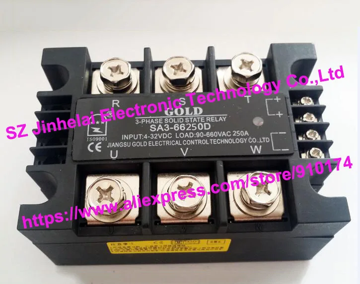 

New and original SA366250D SA3-66250D GOLD 3-PHASE Solid state relay 4-32VDC,90-660VAC 250A