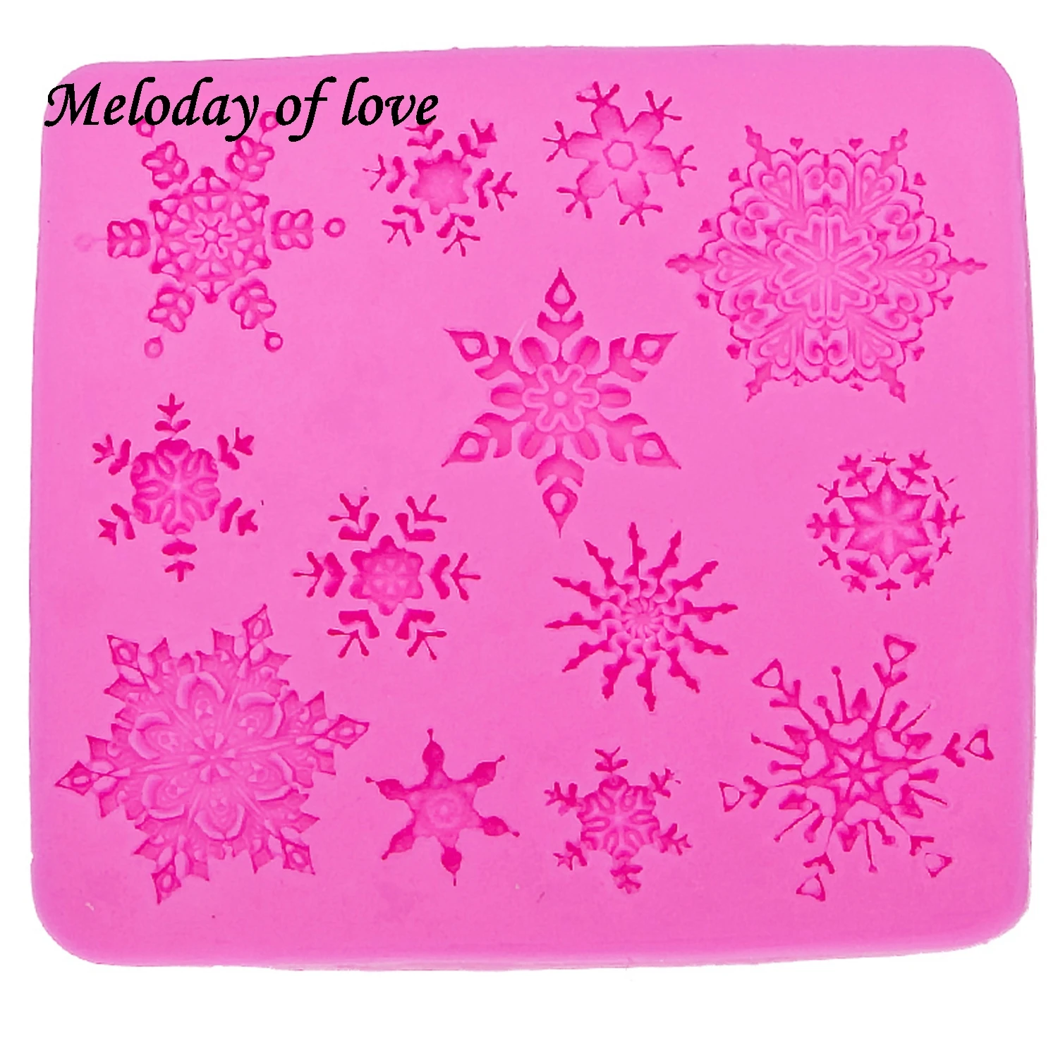 3D christmas decorations snowflake Lace chocolate Party DIY fondant baking cooking cake decorating tools silicone mold T0026