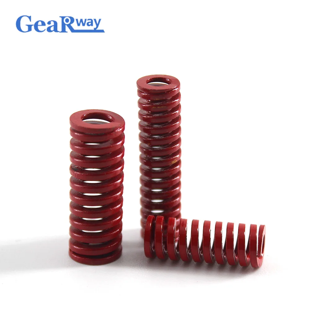 Gearway 4pcs Red Compression Spring Medium Loading Mould Die Compression Spring TM12x20/12x25/12x30/12x50/12x55mm Mold Spring