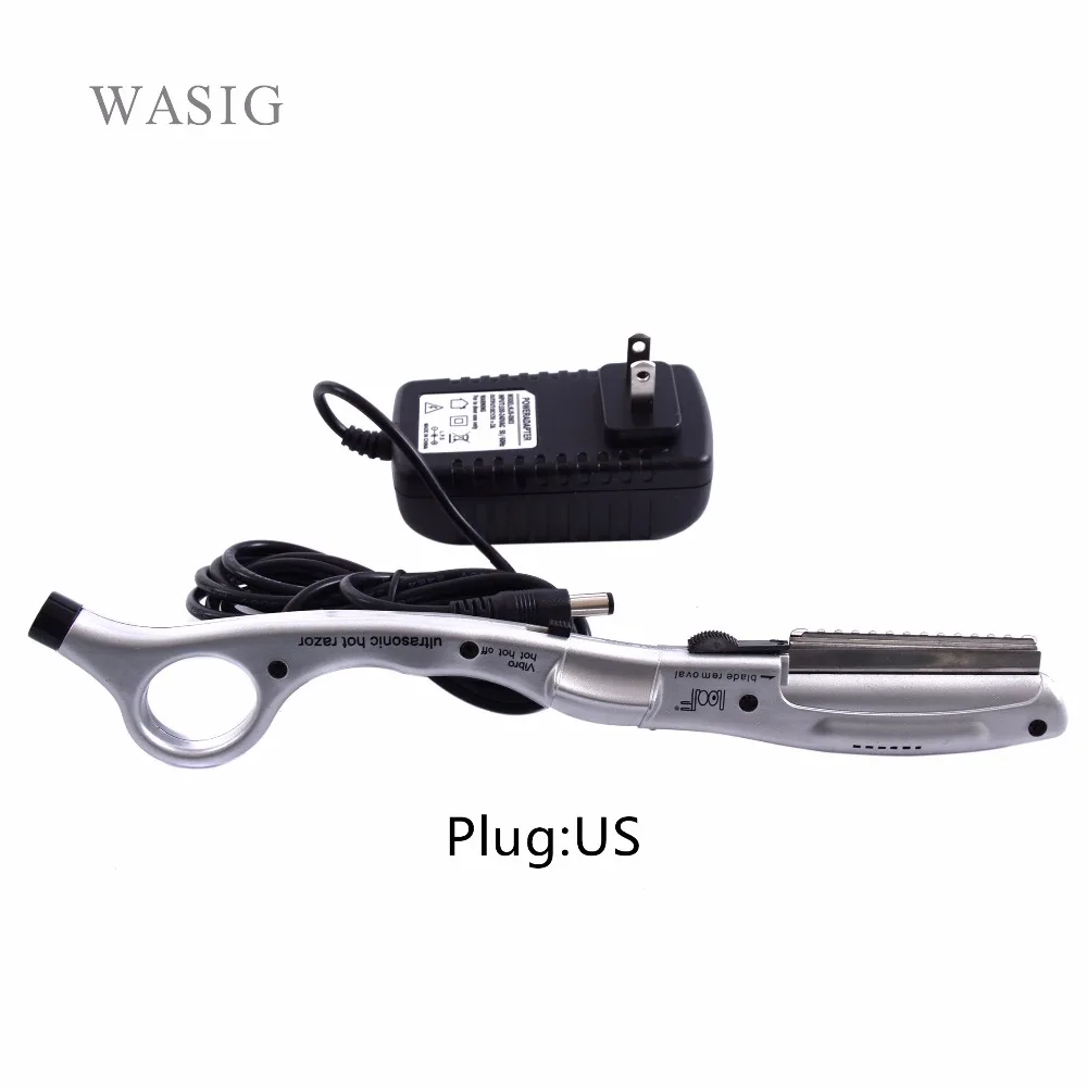 EU/US plug Hair Trimmers Ultrasonic Hot Vibrating Razor Hair Cut Styling Salon Avoid Split Ends