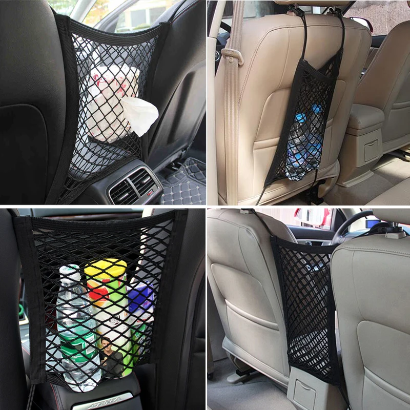 Car Seat Bag Mesh Net Storage Bag For Skoda Superb Octavia A7 A5 2 Fabia Rapid Yeti Citroen C4 C5 C3 Grand Picasso