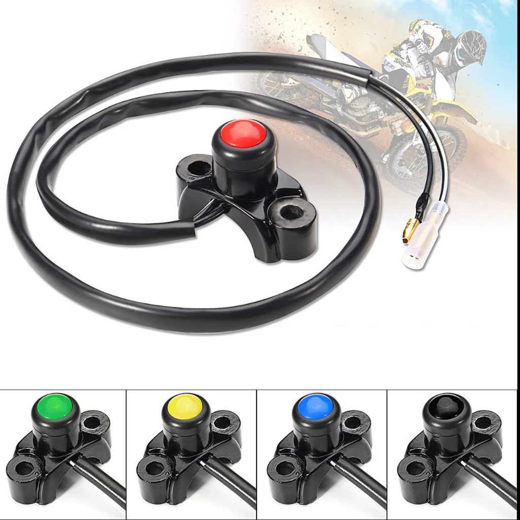 

Universal Motorcycle Kill Switch Keys Engine Stop Start Button for ATVs Quad Dirt Bikes Handlebar Mount Aluminum Alloy