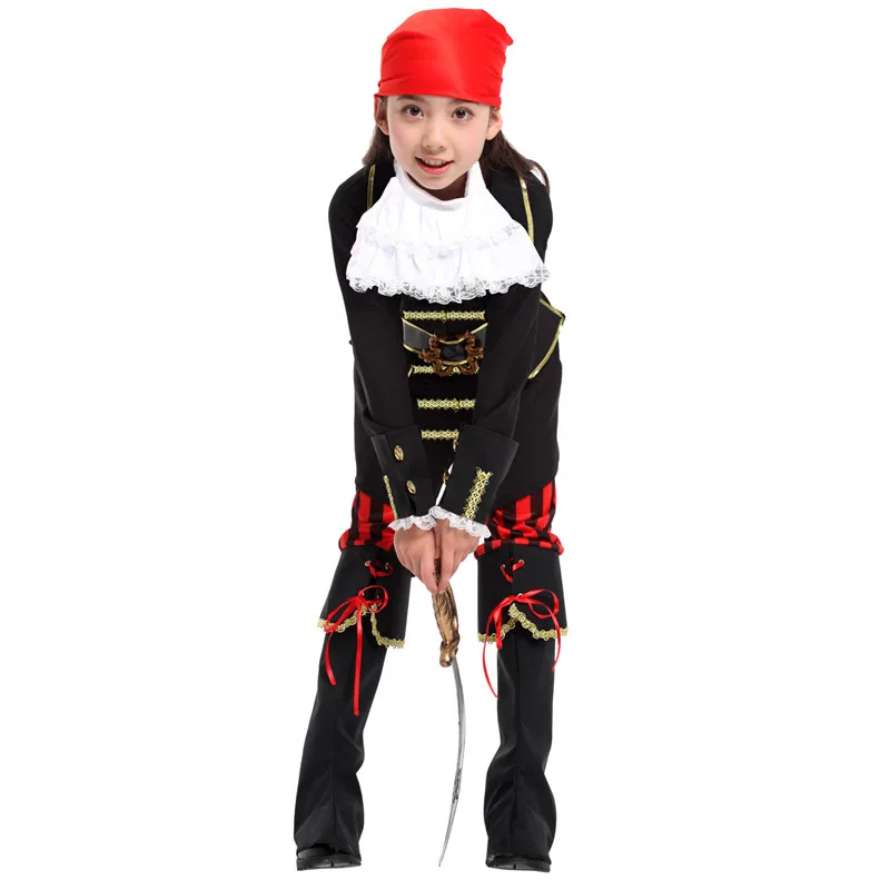 Dzieci karaibskie somalskie piratki kostium dziewczęcy nowy rok boże narodzenie karnawał Halloween przebranie dla dzieci księżniczka ubrania typu Cosplay