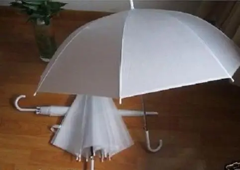 Shower Wedding White Nylon Umbrella Parasol Waterproof Long handle Rainy Umbrellas party wedding decoration favors gifts