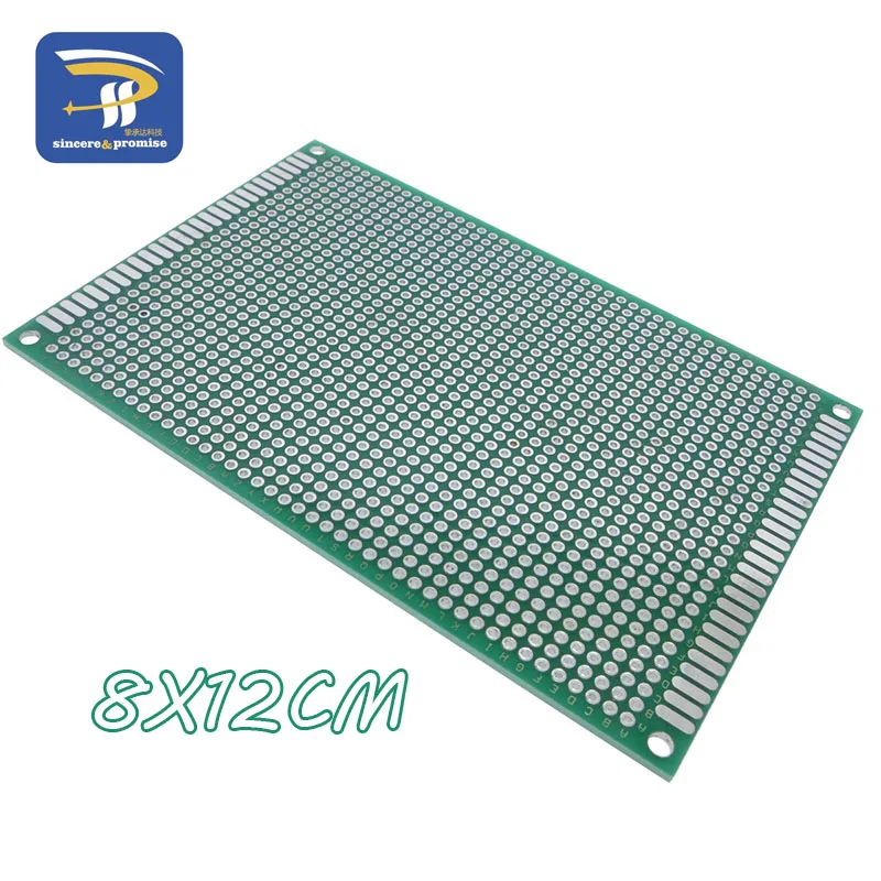 1 szt. 8x12 cm PROTOTYP PCB 2 warstwy 8*12 cm panel uniwersalna płytka dwustronna 2,54 mm