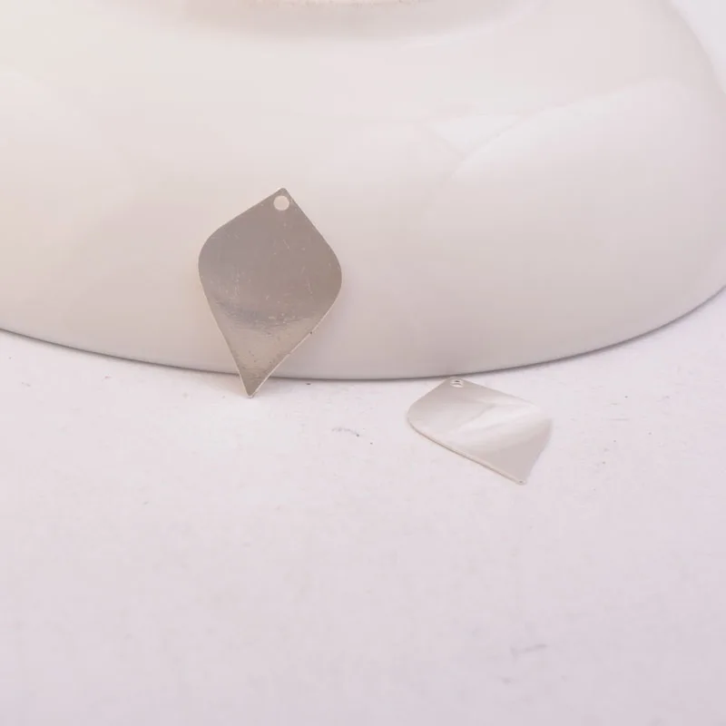 100 Stück AC10659 12*18mm Messing-Anhänger in kleiner Form, glatte Form – Detail 13