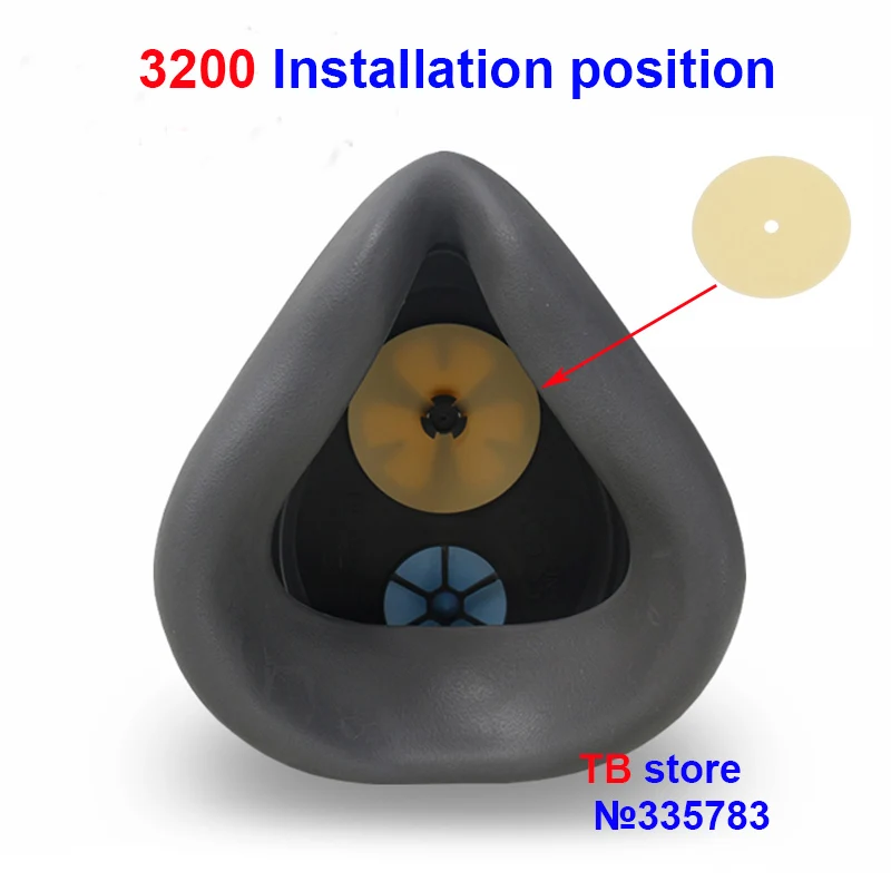 new 382 6893 Suction gasket 3200/6200/6800/1211 Gas mask Replacement gasket yellow Circular Respiratory mask valve