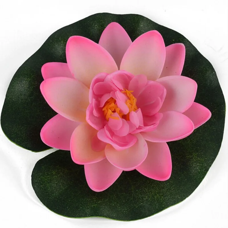 Artificial Flowers for Fish Tank Pond Water lily Lotus Aquarium Home Decoration 1Pc Floating Artificial Lotus Ornament Decor