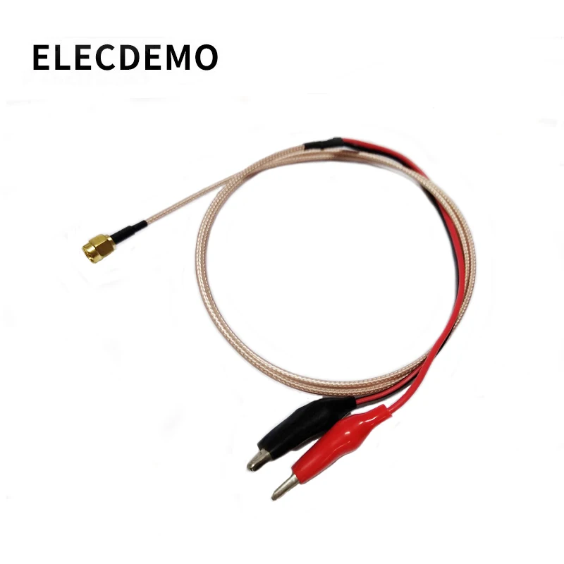 1 pcs RF SMA cable Internal needle to red and black alligator clip test line RG316 line 50cm long