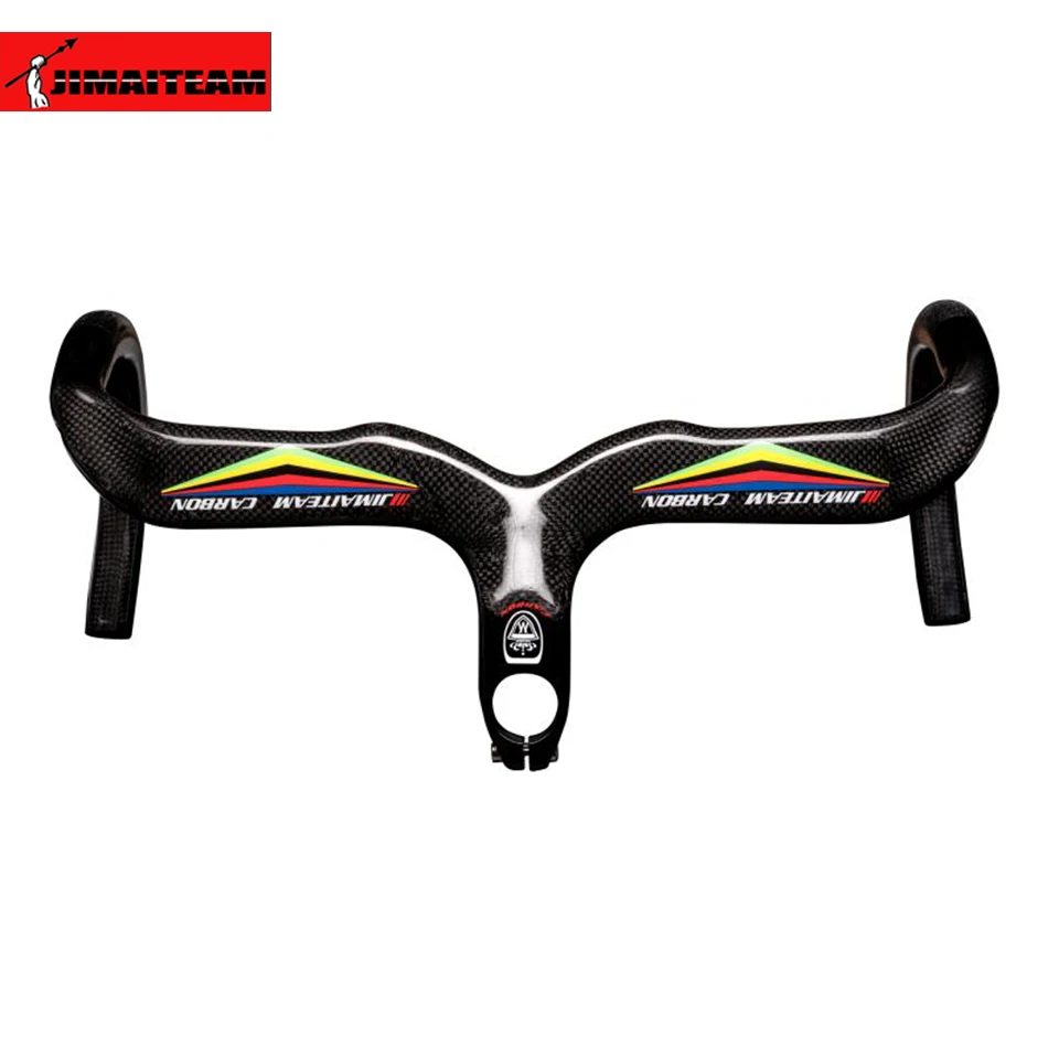 

JMAITEAM carbon road bicycle cycling manubrio parti della bici in drop handle bars and Stem integrative 400/420/440mm