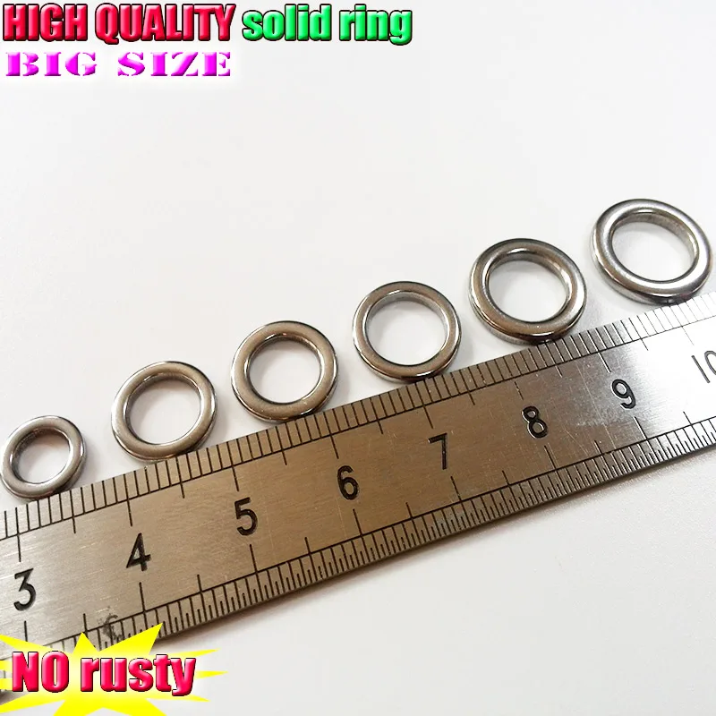 NEW BIG 2018 fishing solid ring not rusty 304 stainless steel fishing tools fishing ring 20pcs/lot