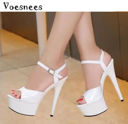 Steel Pipe Dance Women Shoes 2019 New 15cm High-heeled Sexy Fish Mouth with T-Taiwan Catwalk Models Show Car Show Female Sandals