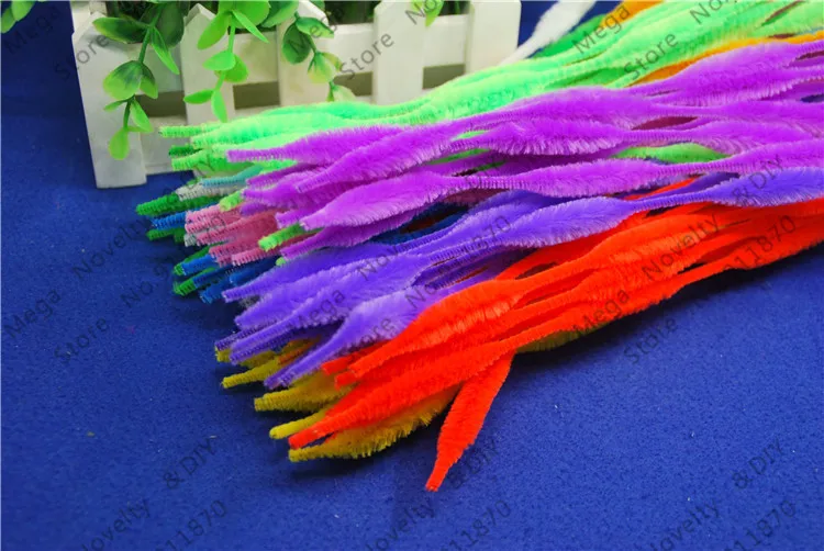 Hot 200pcs Multi Magic Waving Fuzzy Chenille Stems Kindergarden DIY Handcraft Materials for Creative Kids Education Toys ds231