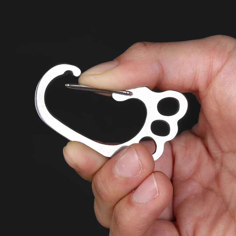 Outdoor Camping Stainless Steel Foot Shape Key Chain Creative Metal Hanging Buckle J144 image 4