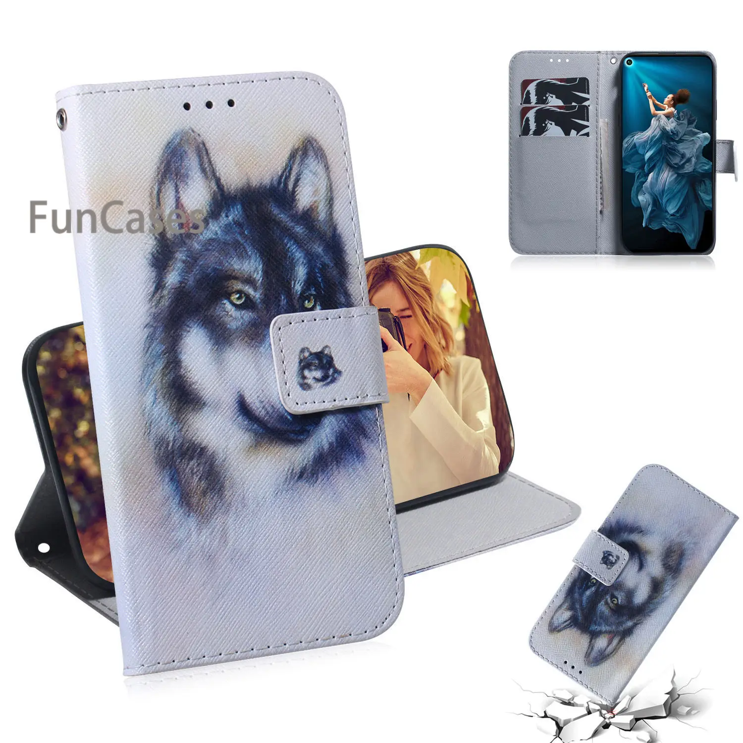 Panda PU Leather Flip Case For ajax Huawei Honor 20 Cute Cases Mobile Phone Flip Cases sFor Portable Huawei armor Honor 20