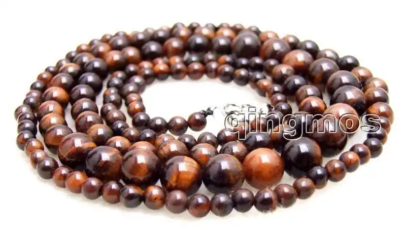 SALE 4-8mm Round Red High Quality natural tiger's-eye 33