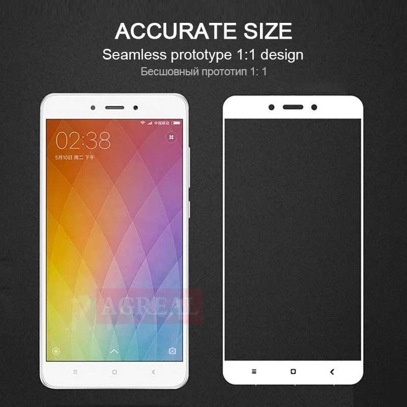 RONICAN Tempered Glass For Xiaomi Redmi x Note 4x Note 4 Redmi Note 4 Pro Redmi 4 Pro Screen Protector Toughened Full Cover Film