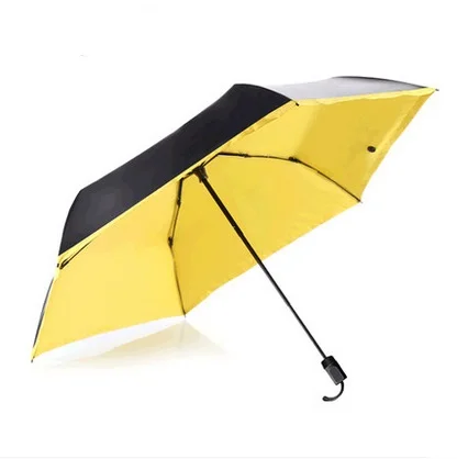 

Aviation steel shaft carbon fiberglass frame three fold hand open superlight umbrella 5 times colour coating anti-uv parasol