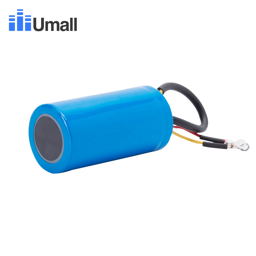 CD60 300UF 250V AC Starting Capacitor For Heavy Duty Electric Motor Air Compressor Red Yellow Two Wires